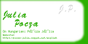 julia pocza business card